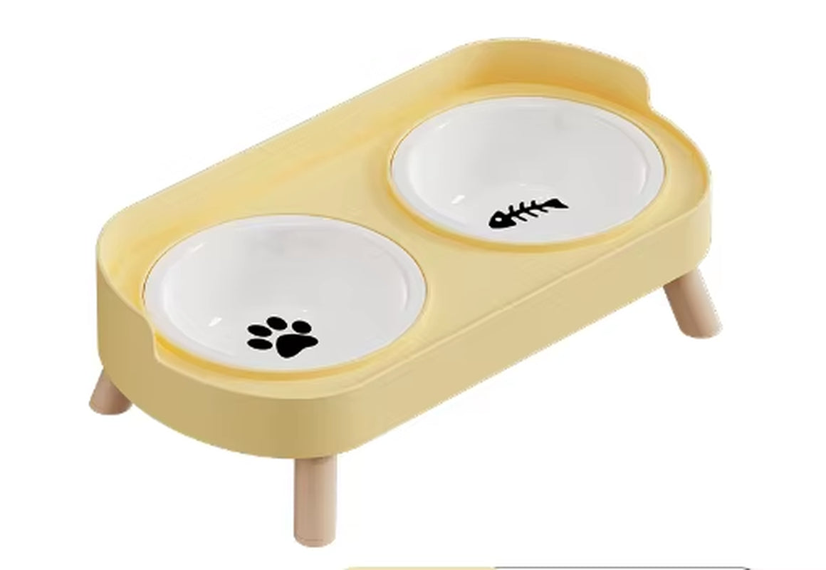 Elevate Your Pet's Dining Experience with Our Stylish Double Bowl - Large Capacity Stainless Steel Dog and Cat Feeding Solution!