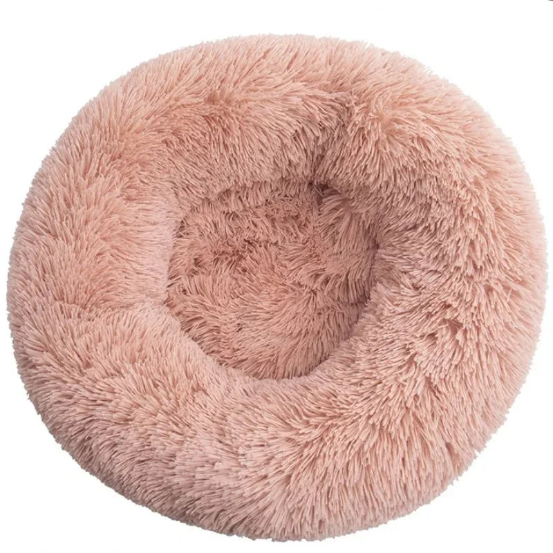 Cozy Plush Pet Bed for Large Dogs and Cats - 40-90Cm Round Design for Ultimate Comfort and Warmth