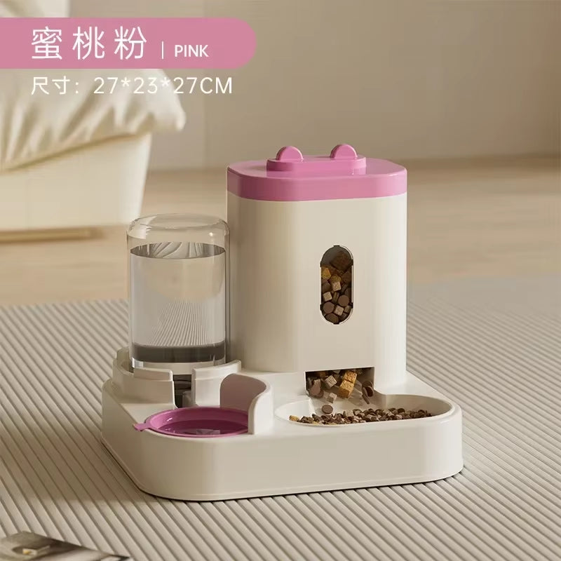 Revolutionary Automatic Pet Feeder and Water Fountain: Large Capacity Food Storage Solution for Dogs and Cats