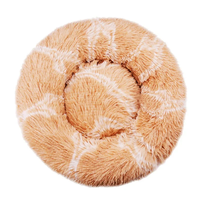 Cozy Plush Pet Bed for Large Dogs and Cats - 40-90Cm Round Design for Ultimate Comfort and Warmth