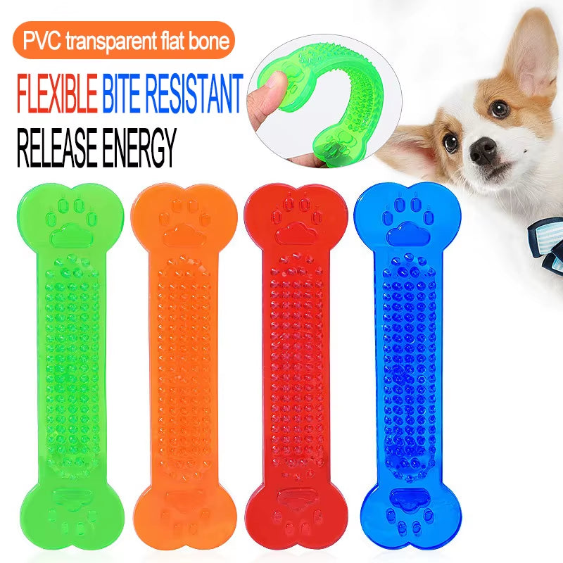 Durable Indestructible Rubber Bone Chew Toy for Dogs - Perfect for Aggressive Chewers and Training Games