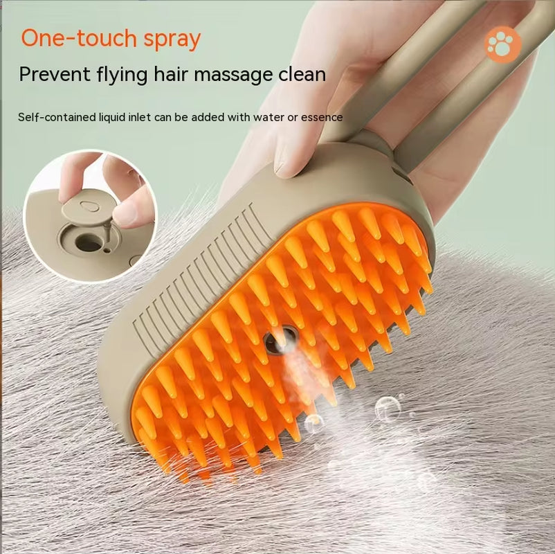Revolutionary Pet Spray Comb for Cats and Dogs - Electric Hair Removal & Massage Brush with One-Click Water Spray