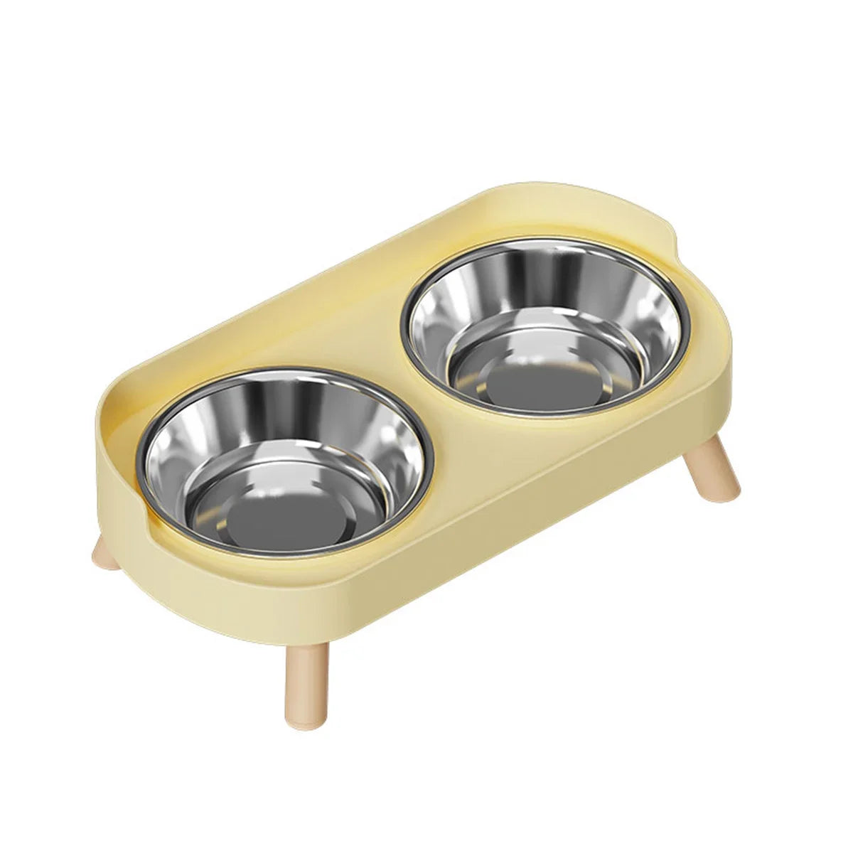 Elevate Your Pet's Dining Experience with Our Stylish Double Bowl - Large Capacity Stainless Steel Dog and Cat Feeding Solution!