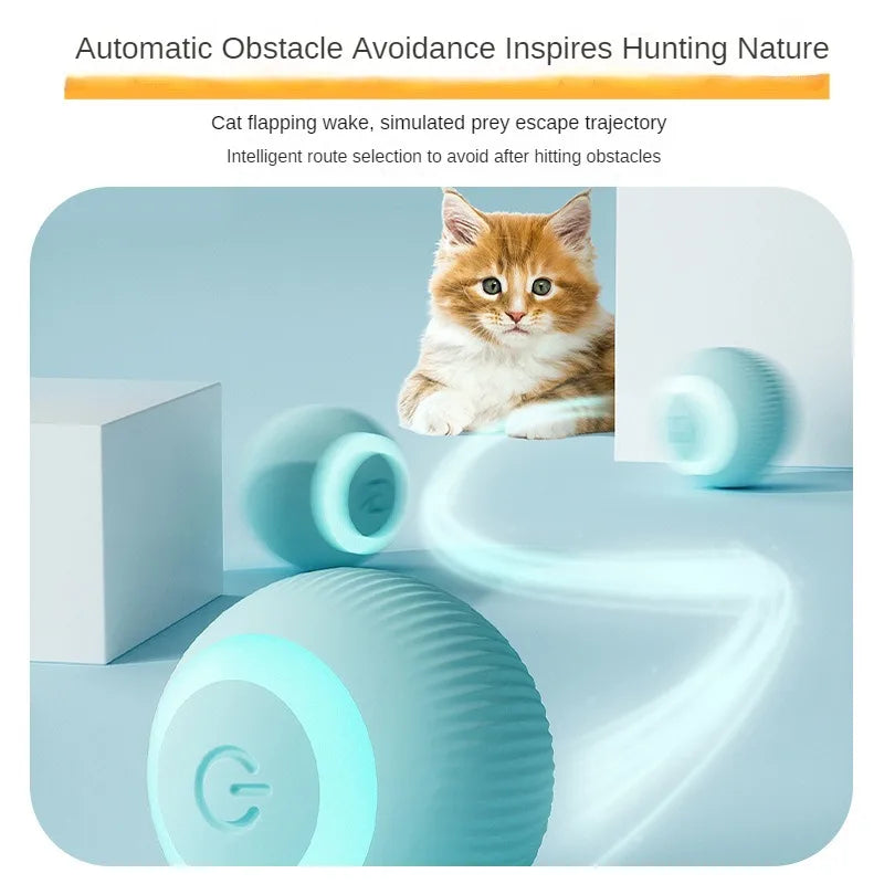 Automatic Interactive Rolling Ball for Cats - Engaging Electric Toy for Endless Fun and Exercise
