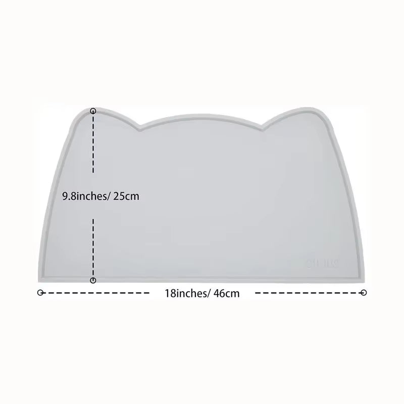 Ultimate Food Grade Silicone Cat & Dog Bowl Mat - Waterproof, Anti-Slip, and Easy to Clean for Happy Pets