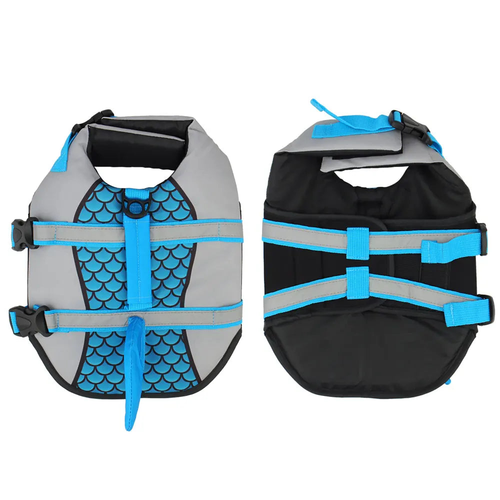 Stylish and Safe Scales Shark Swim Vest for Dogs - Perfect Summer Swimwear!