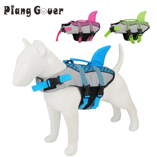 Stylish and Safe Scales Shark Swim Vest for Dogs - Perfect Summer Swimwear!