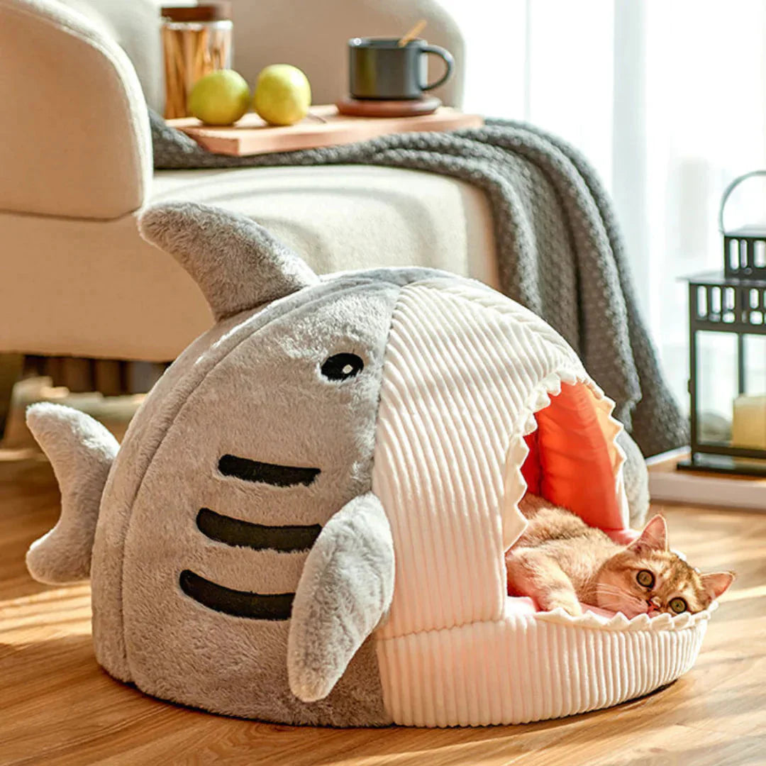 Indulge Your Pet with the Ultimate Luxury Plush Shark Bed – A Cozy Retreat for Playful Dreams