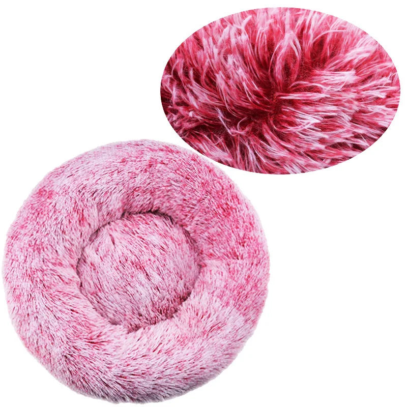 Cozy Plush Pet Bed for Large Dogs and Cats - 40-90Cm Round Design for Ultimate Comfort and Warmth