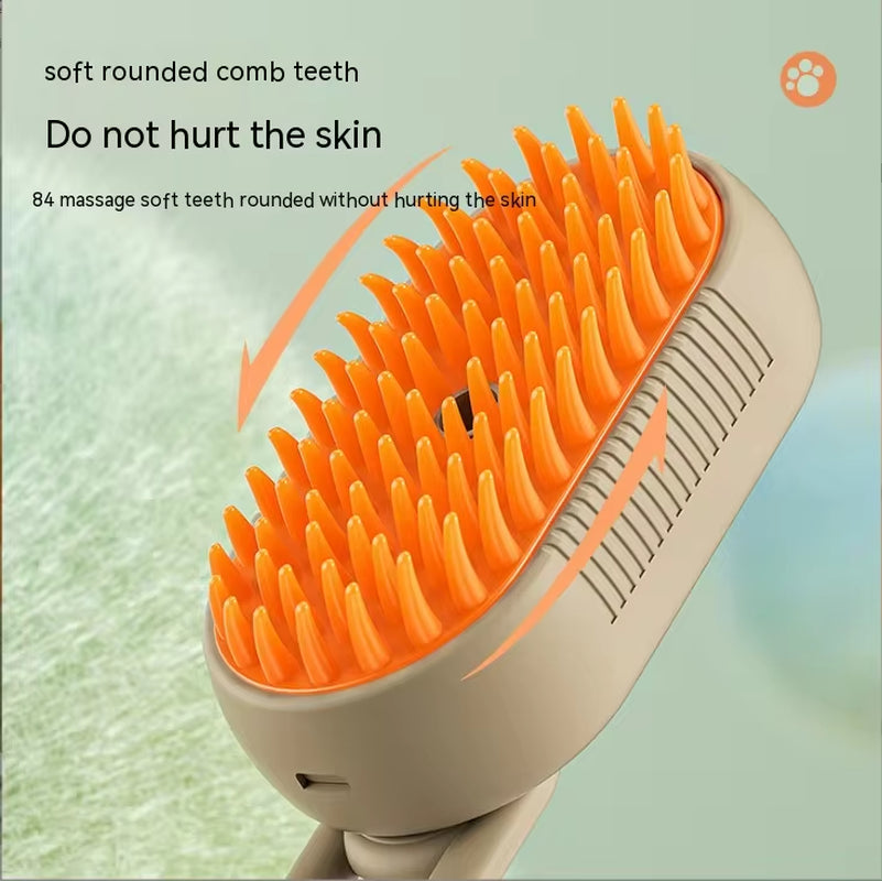 Revolutionary Pet Spray Comb for Cats and Dogs - Electric Hair Removal & Massage Brush with One-Click Water Spray