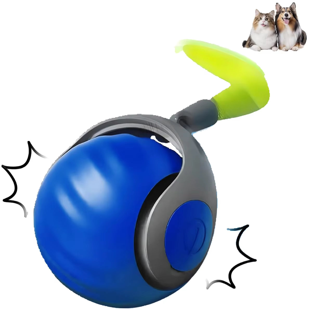 Exciting Smart Electric Cat Toy Ball with Feather Teaser - Interactive Automatic Movement for Endless Fun!