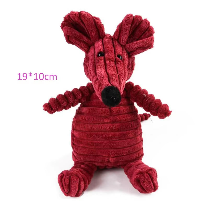 Durable Plush Dog Toy - Fun Animal Shapes with Squeaky Sounds for Small and Large Dogs - Perfect for Playtime and Training