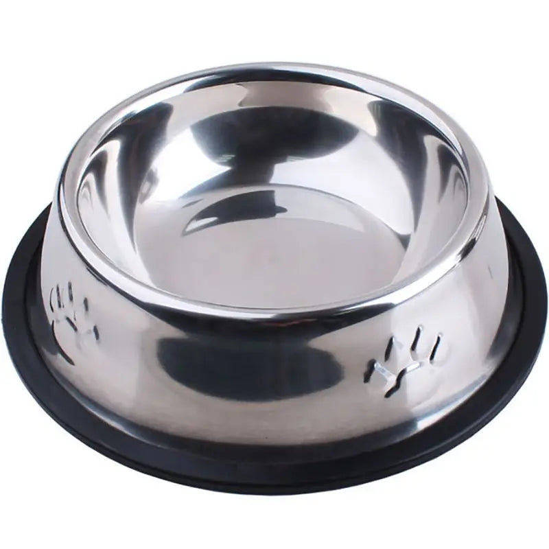 Elevate Your Pet's Dining Experience with the Paw Stainless Steel Skidproof Dog Bowl - Available in 6 Sizes!