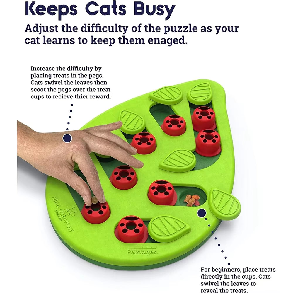 Engaging Interactive Cat Treat Puzzle - Keep Your Feline Entertained with the Rainy Day Puzzle & Play!