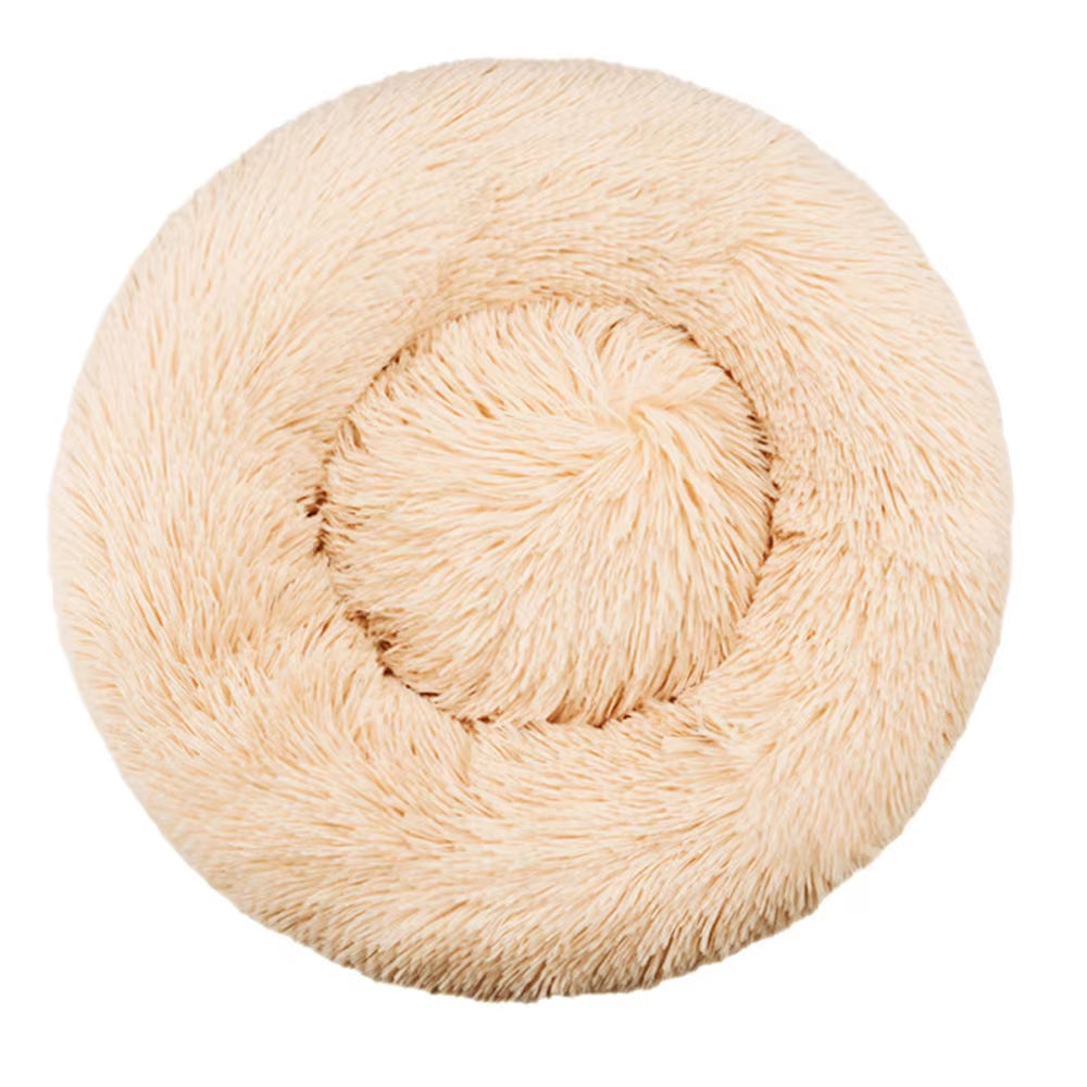 Cozy Plush Pet Bed for Large Dogs and Cats - 40-90Cm Round Design for Ultimate Comfort and Warmth