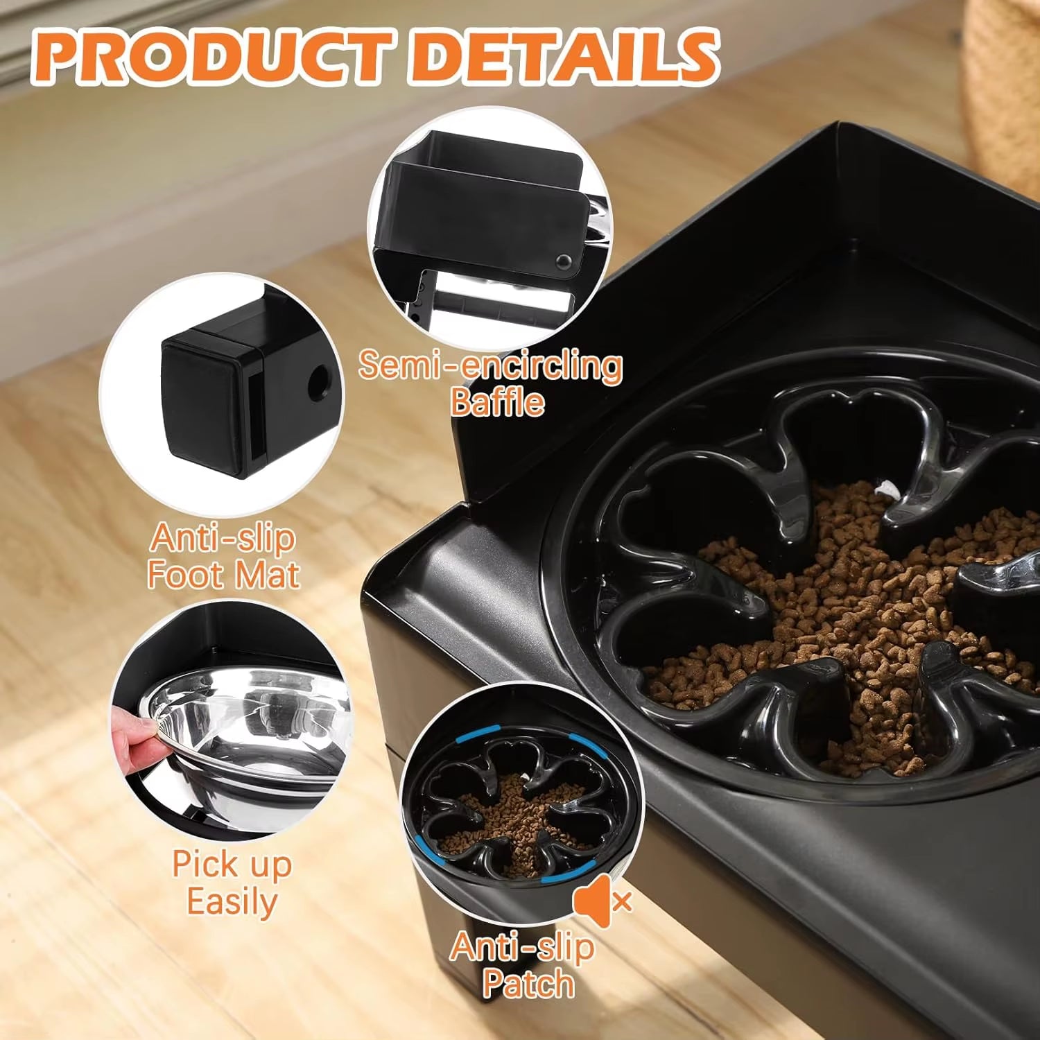 Elevate Your Dog's Dining Experience: 6-Height Adjustable Elevated Bowl Stand with 2 Durable Stainless Steel Bowls - Non-Slip, Spill-Proof Feeder for All Breeds