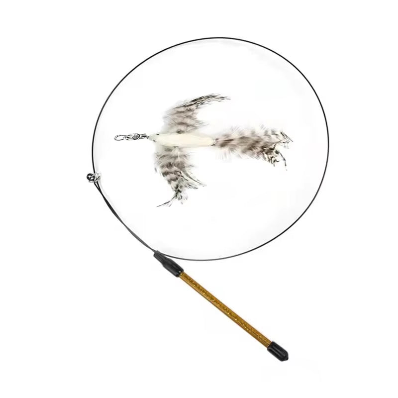 Exciting Simulation Bird Interactive Cat Stick Toy with Furry Feathers and Bell - Perfect for Engaging Playtime!