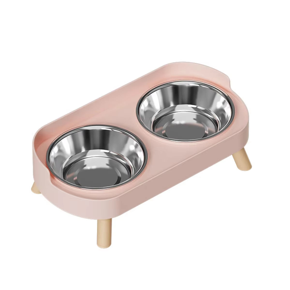 Elevate Your Pet's Dining Experience with Our Stylish Double Bowl - Large Capacity Stainless Steel Dog and Cat Feeding Solution!