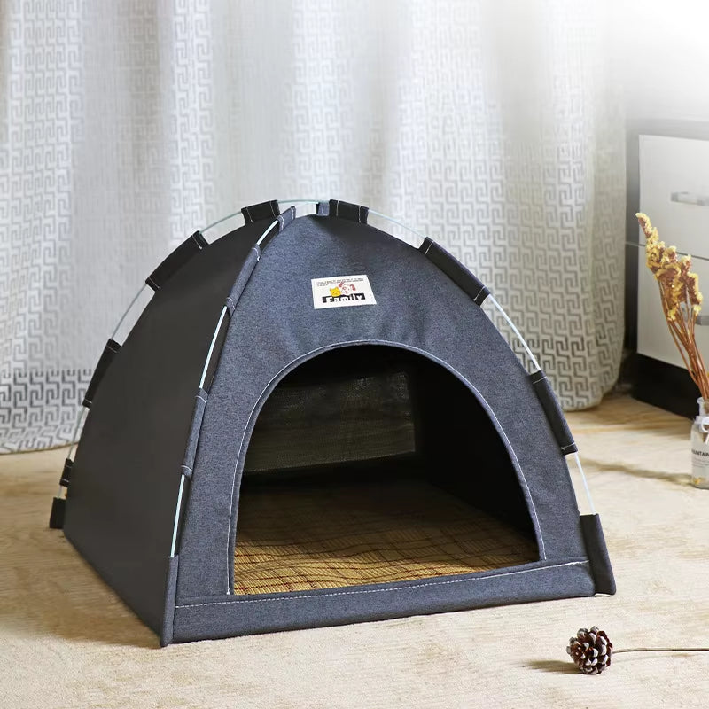 Cozy & Versatile Foldable Cat House - Perfect for All Seasons - Outdoor & Indoor Use!