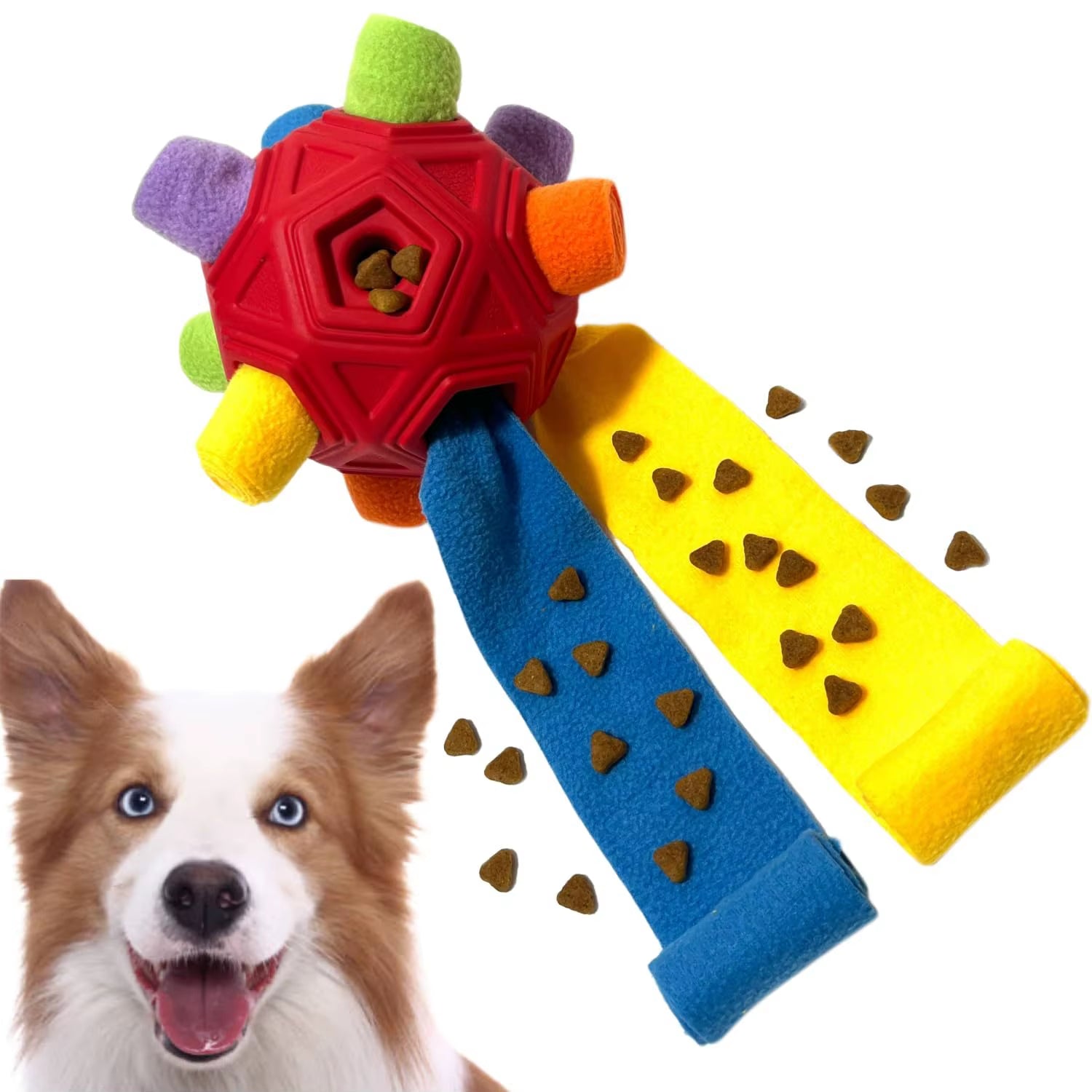 Engaging Snuffle Ball for Dogs - Unbreakable Interactive Toy for Foraging Fun and Slow Feeding