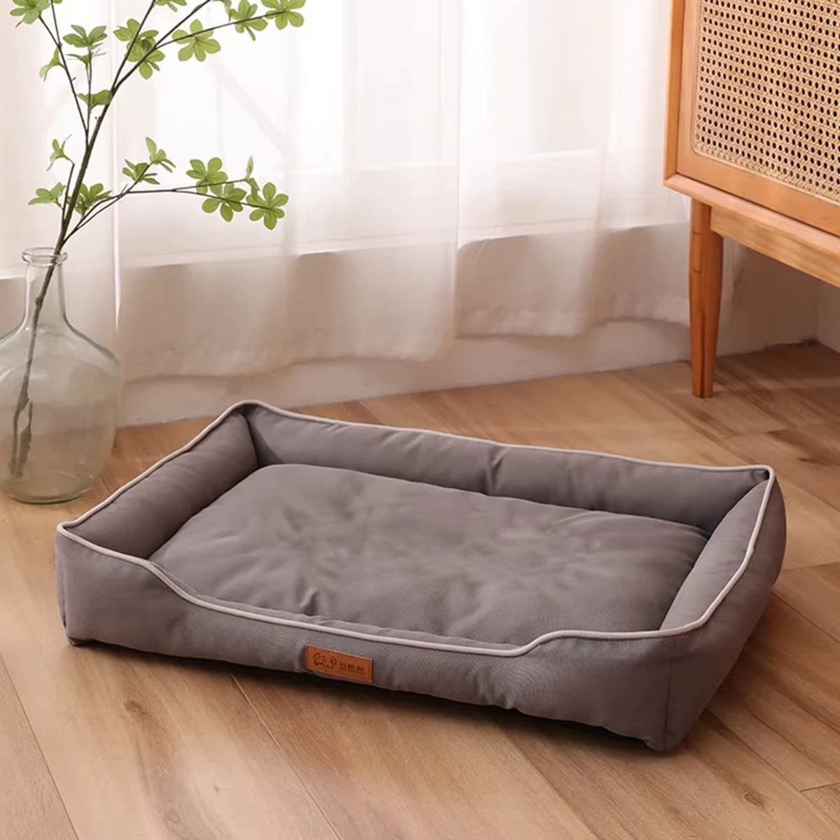 Luxurious Four Season Square Dog Bed - Waterproof, Bite-Resistant, and Soft Mattress for Large Dogs and Cats